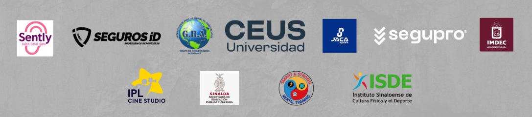 Patrocinadores LIMFAC 2025 - SEMY, Seguros ID, G.R.A., CEUS Universidad, Jaca Sport, Segupro, IMDEC, IPL Cine Studio, Secretaría de Juventud y Deporte Sinaloa, XISDE